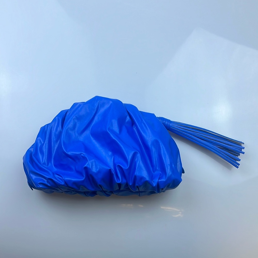 Rebecca Minkoff Ruched Clutch in Cyan N208-24 - Picture 2 of 7